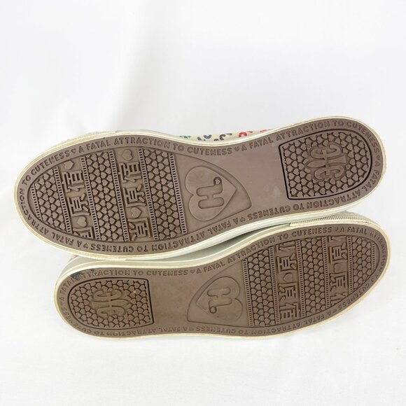 2000s Harajuku Lovers Rainbow Print High Tops sz 7 - Picture 9 of 10